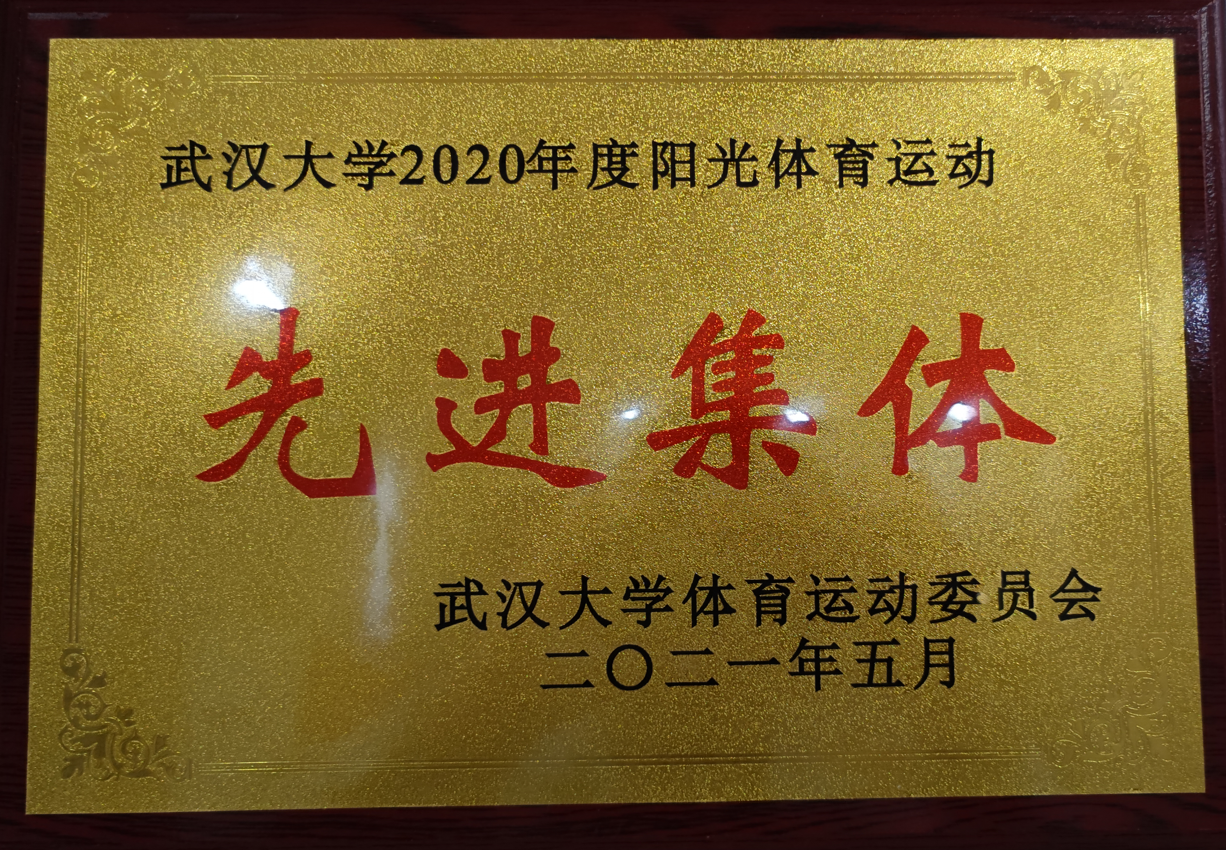 喜讯丨学院获评“122大阳城集团网站2020年度阳光体育运动先进集体”